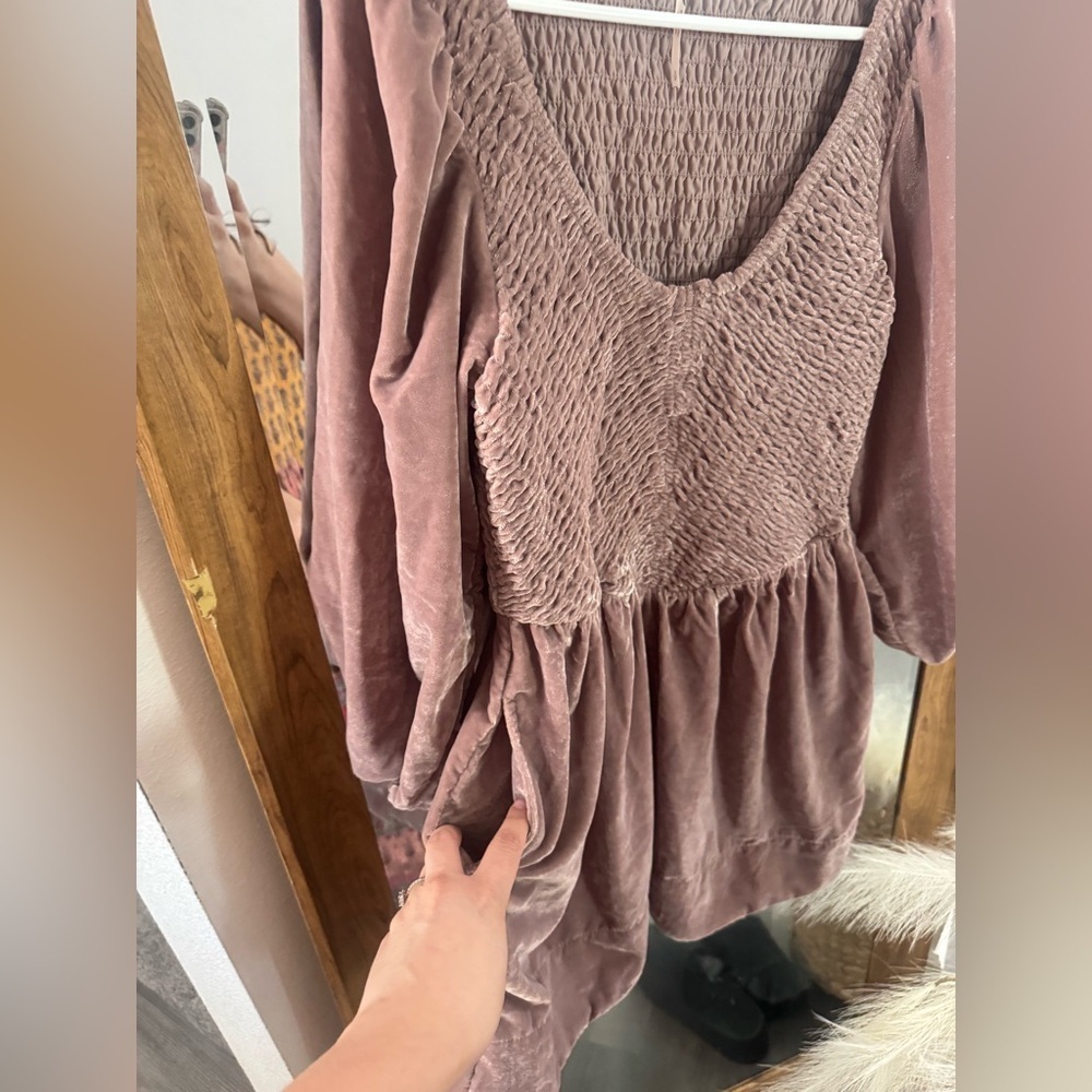 BNWOT Free People Farrier Velvet Mini Dress - Picture 5 of 7